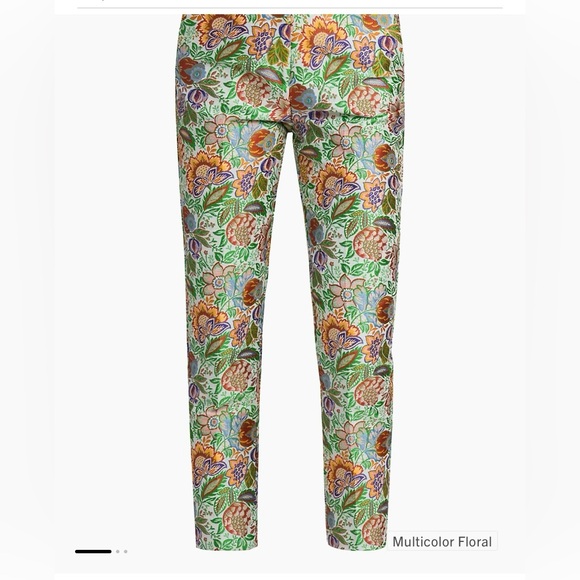 ETRO MULTICOLOURED BOUQUET CIGARETTE TROUSERS NWT -OPEN TO FAIR OFFERS - Picture 2 of 5